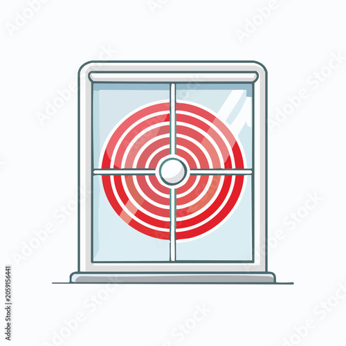 Window with Target Symbol