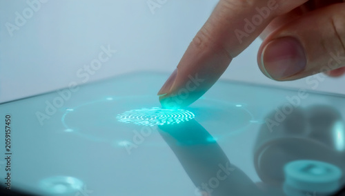 Touch based biometric authentication technology enabling secure digital interactions identity verification trusted access control and advanced cybersecurity for connected environments