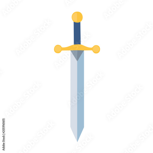 Flat Design Medieval Sword Icon