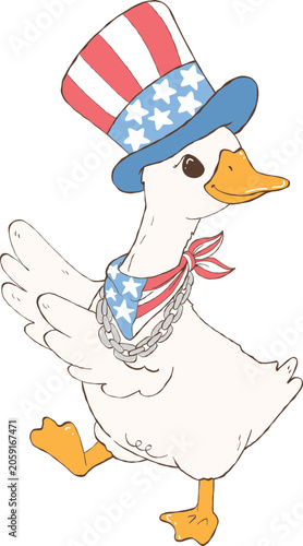 Patriotic Silly goose 4th of July