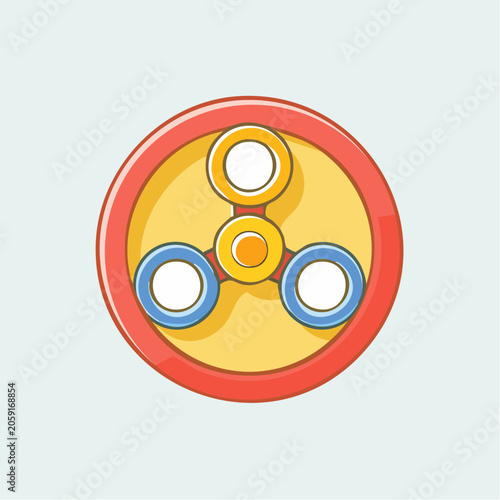 Fidget Spinner Toy Icon