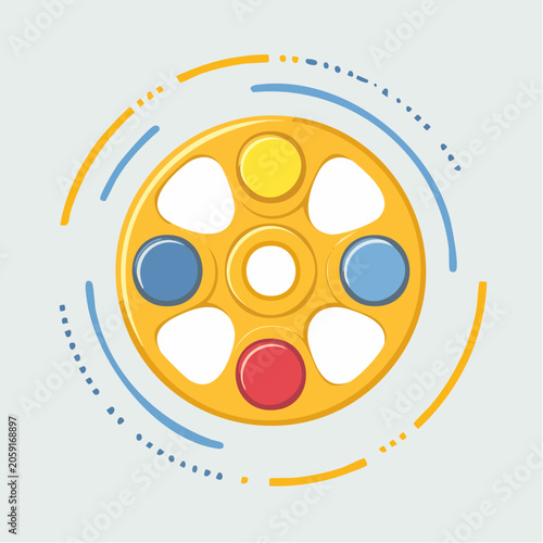 Fidget Spinner Toy with Colorful Elements