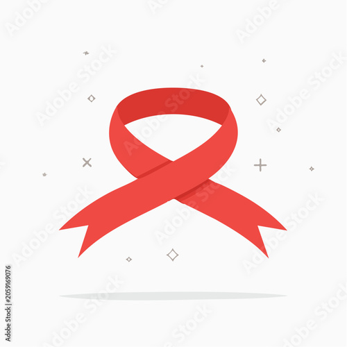 Red Ribbon Awareness Symbol