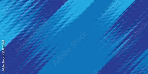 Fotografía Abstract dynamic blue background with speed diagonal lines and creative halftone