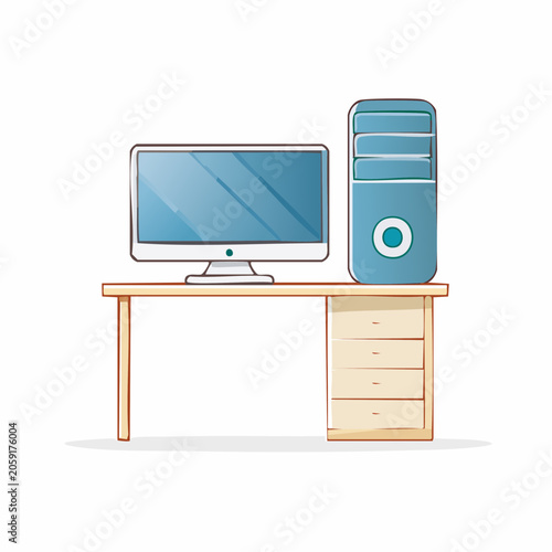 Desktop Computer on a Desk