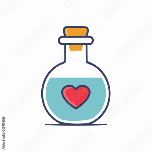 Love Potion Bottle with Heart Icon