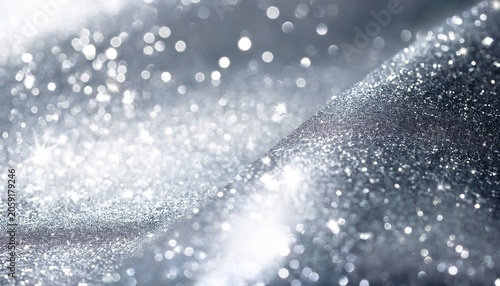 Silver Glitter Sparkle Background For Your Design