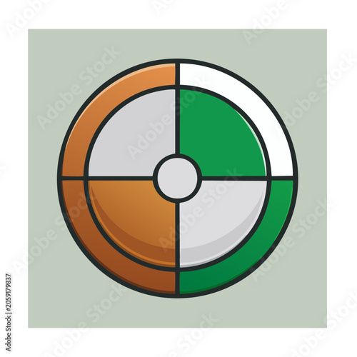 Flat design compass rose illustration