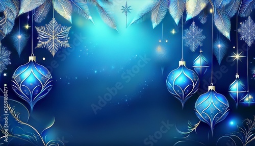 Abstract Blue Christmas Backcground