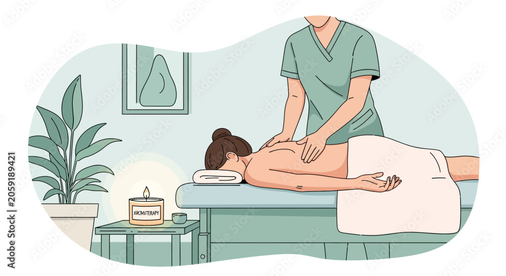 Obraz premium Woman receiving a professional massage therapy.