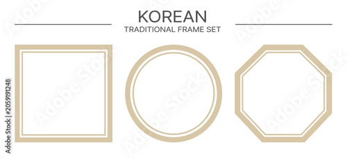 Korean traditional frame set + Chuseok + Seollal + label + border 2