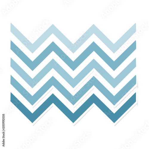 Blue and white zigzag chevron pattern