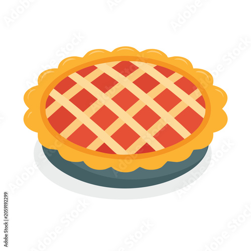 Lattice Top Pie Illustration