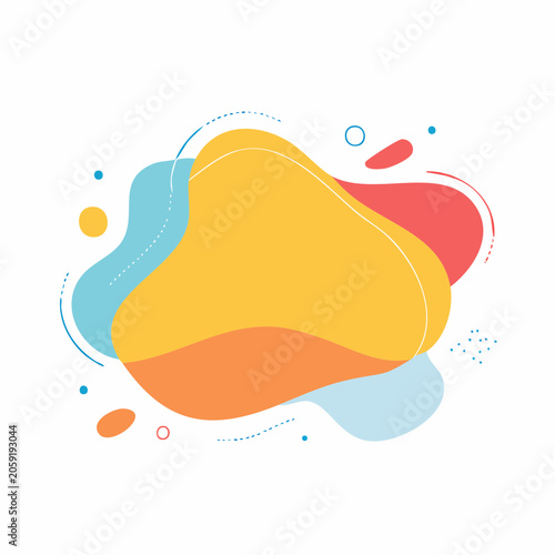 Abstract Fluid Shapes with Soft Colors