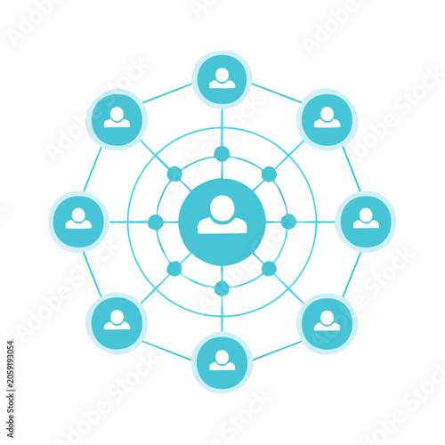 Abstract Network of People Icons