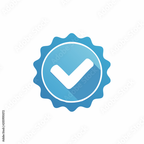 Blue Check Mark Badge Icon