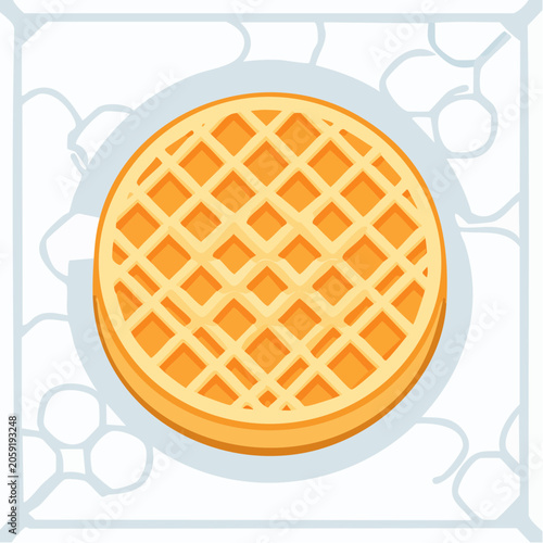 Round Waffle Illustration