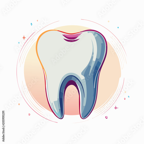 Stylized Illustration of a Healthy Tooth