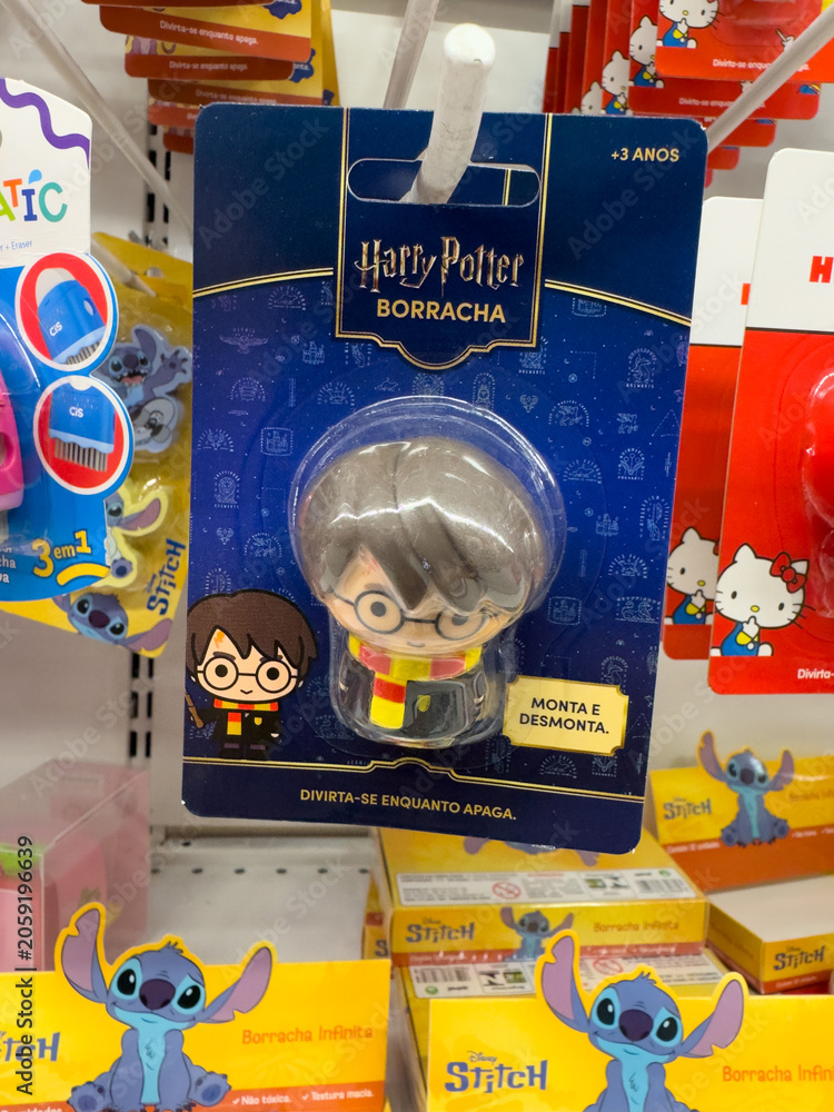 Naklejka premium Harry Potter Borracha Toy Figure on Store Shelf Display