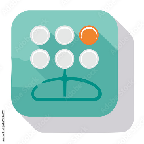 Flat design game controller icon