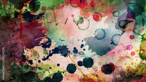 Scary Halloween Ink Travel 4K Loop features a view traveling through various ink drops and splats in dark colors in a loop.