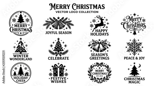 Christmas Logo Designs Collection.