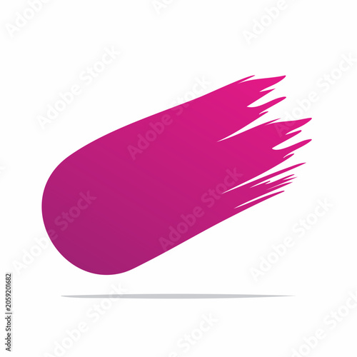 Pink Brush Stroke with Gradient