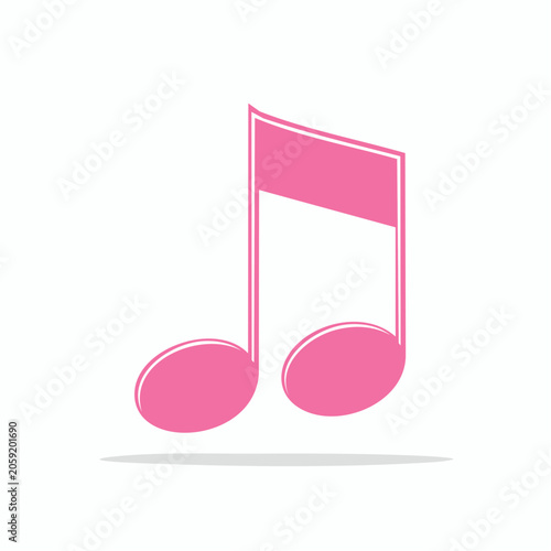 Pink Musical Note Icon