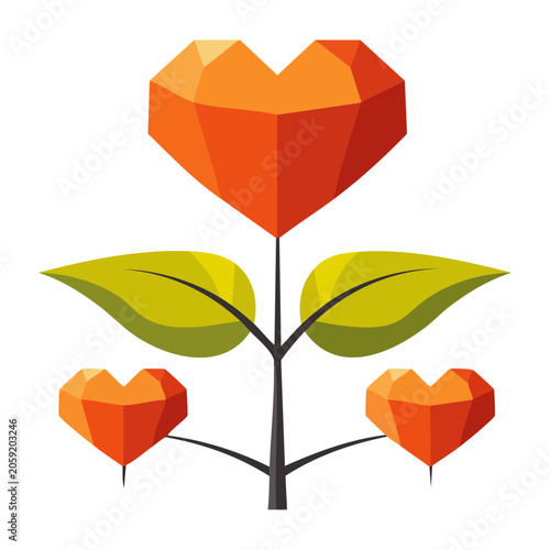Flat design maple leaf vector illustration