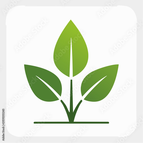 Green plant sprout logo