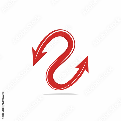 Red Double Arrow Symbol