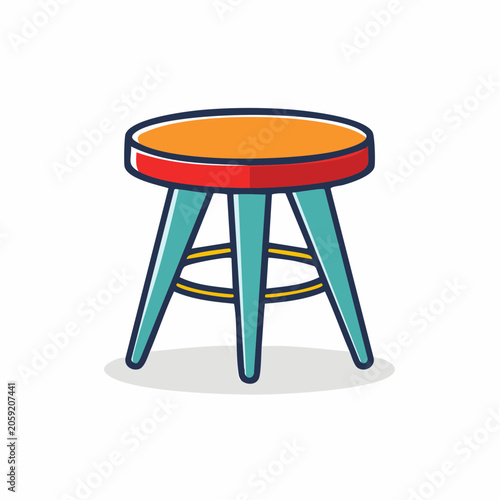 Cartoon Bar Stool Illustration