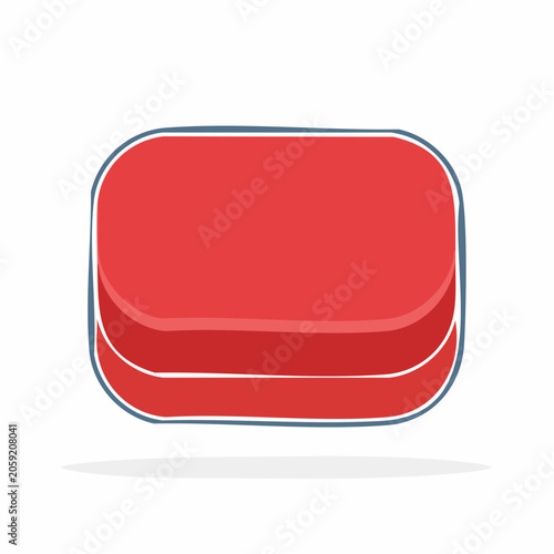 Red button with rounded corners