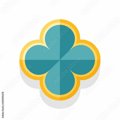Stylized Four-Leaf Clover Icon