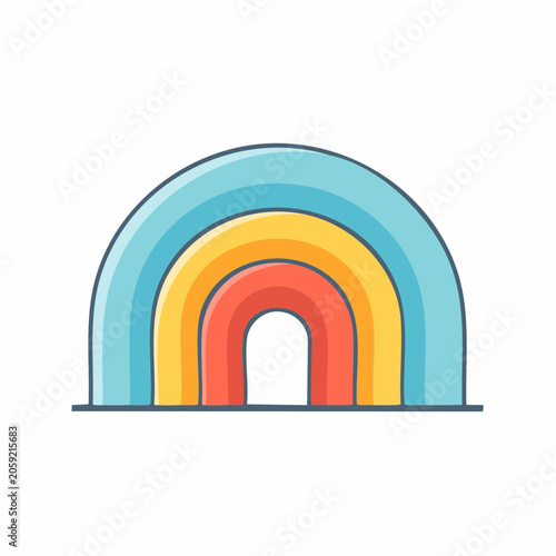 Stylized Rainbow Illustration