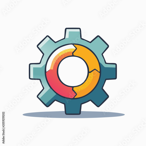 Gear with Circular Process Diagram