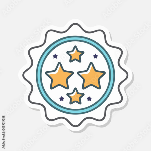 Star rating icon with badge