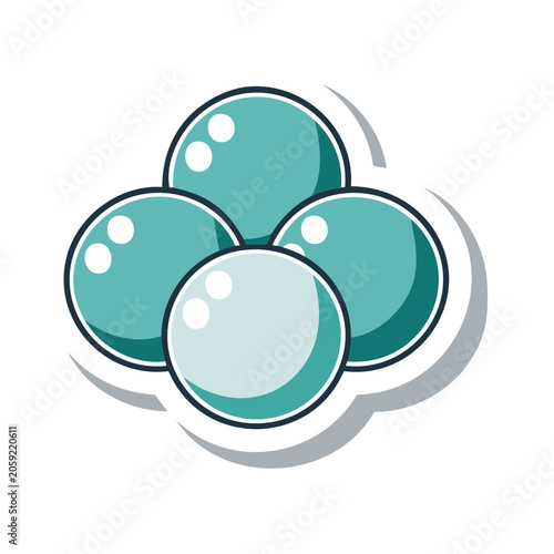 Flat design water droplets icon