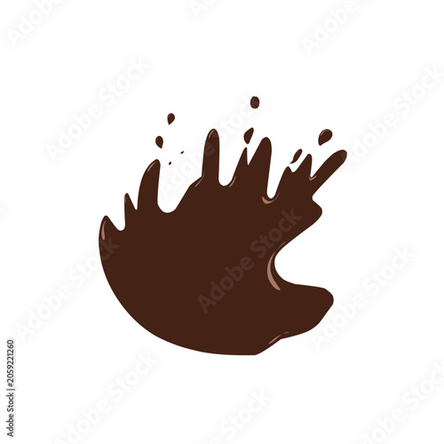 milk chocolate splash, Dark liquid chocolate splash isolated on white background