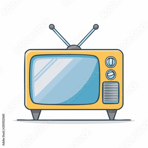 Retro Television with Antenna