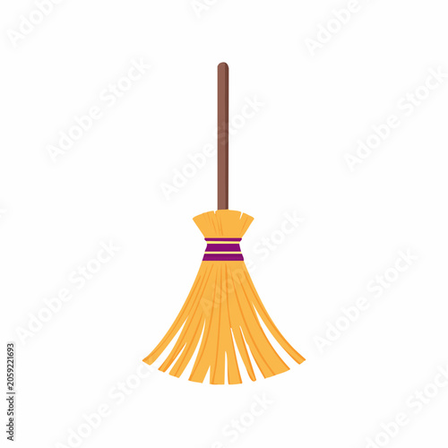 Witch's Broomstick Illustration