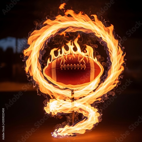 Fire Performance with Flaming Dragon Design in Circular Motion.