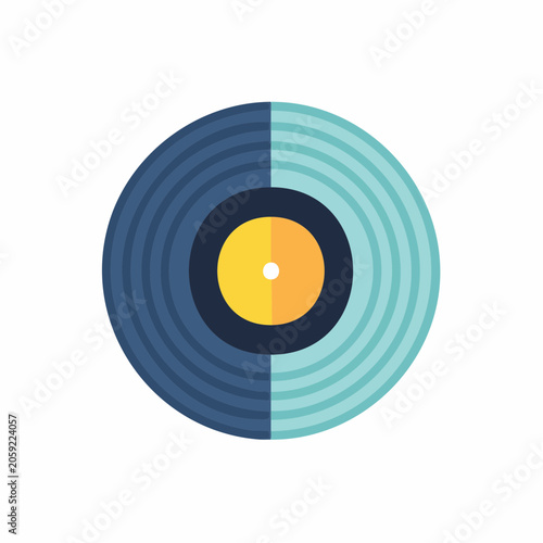 Stylized Vinyl Record Icon