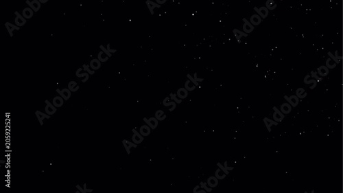 Particles bokeh lights dust Dust particles on black background, seamless effect. Abstract dust particles with white light bokeh, snow glare and flare sparkles twinkling stars and glitter particles