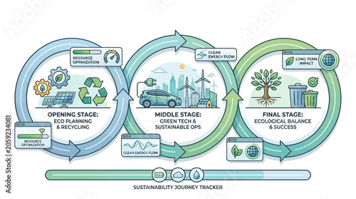 Photos Sustainability Journey Tracker Infographic Design