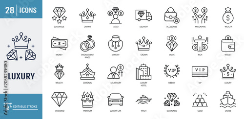 Фотография Luxury icons set