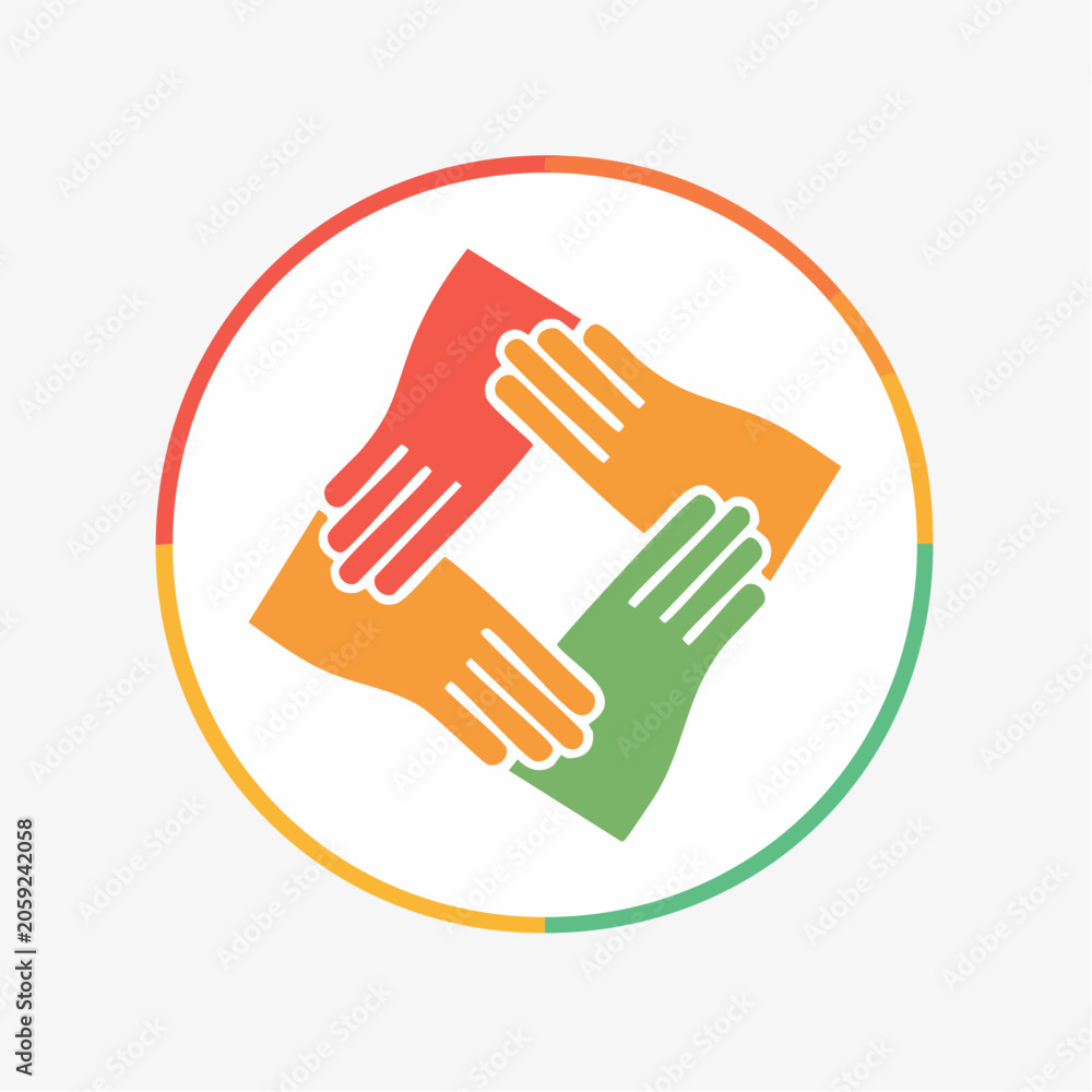 Obraz premium Teamwork and Unity Symbol