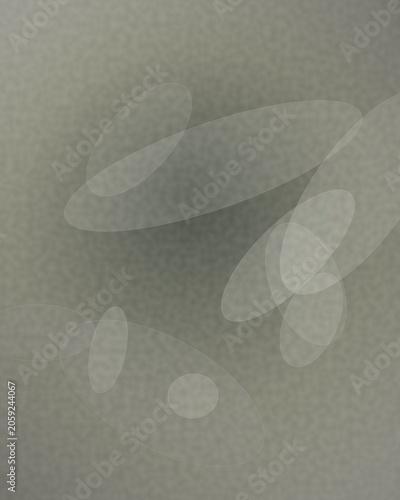 Abstract translucent shapes on textured gray background