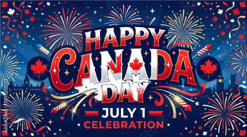 Canada Day, Happy Canada Day, July 1 Celebration, Fireworks Background