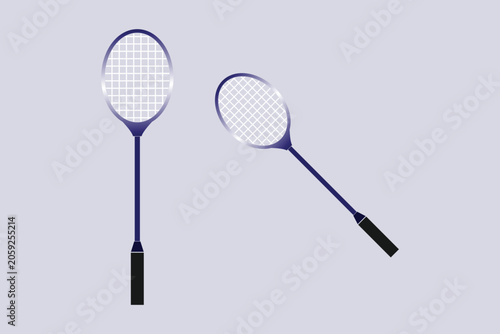 badminton icon, racket icon, badminton racket and shuttlecock icon,